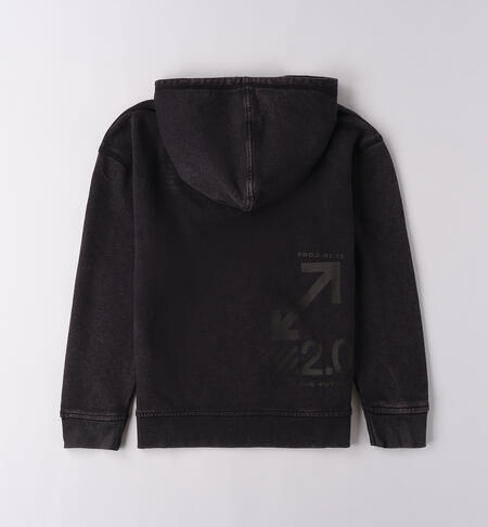 Felpa ragazzo con zip NERO-0658