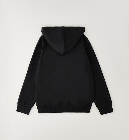 Felpa ragazzo full-zip NERO-0658