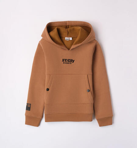 iDO boys' sweatshirt with a brushed interior BROWN