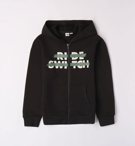 iDO boys' sweatshirt with a brushed interior BLACK