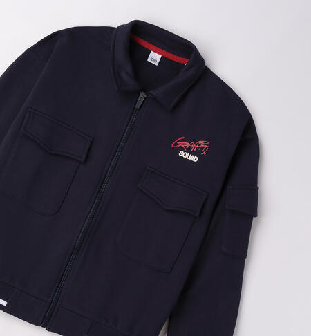 Boys` cotton sweatshirt NAVY-3885