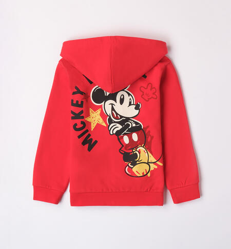 iDO red Disney Mickey Mouse sweatshirt for boys from 3 to 8 years ROSSO-2236