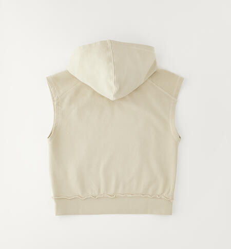 Felpa smanicata per ragazzo ECRU'-0432