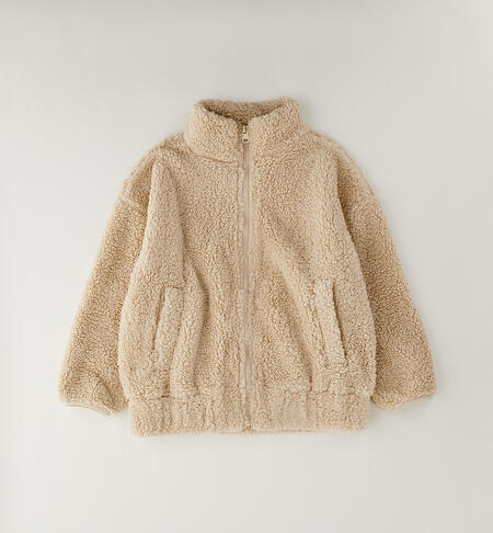 Teddy sweatshirt for girls BEIGE