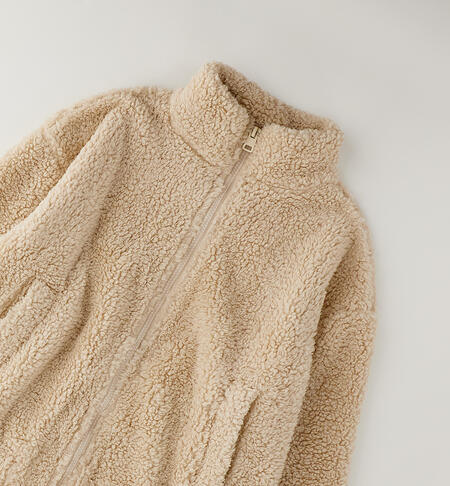 Teddy sweatshirt for girls BEIGE-0941