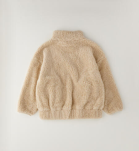 Teddy sweatshirt for girls BEIGE-0941