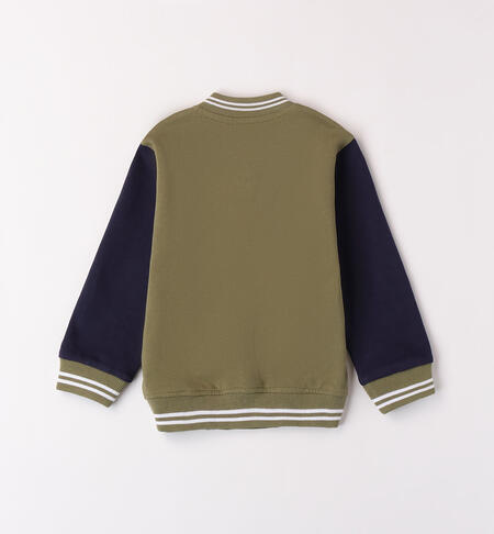 Boys' varsity sweatshirt  VERDE MILITARE-5457
