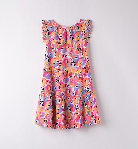 Fresco abito ragazza varie fantasie da 8 a 16 anni iDO BIANCO-MULTICOLOR-6VP6