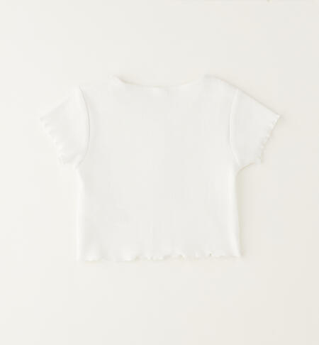 Giacca a costina bambina BIANCO-0113