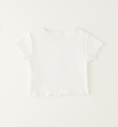 Ribbed jacket for girls BIANCO-0113