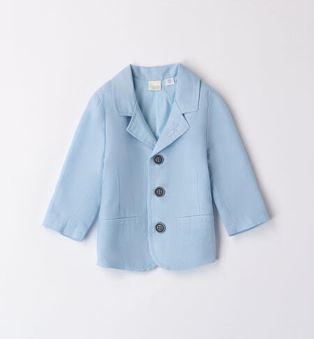 Boys' elegant jacket in linen AZZURRO-3872