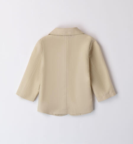 Boys' elegant jacket in linen BEIGE-0152