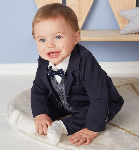 iDO elegant jacket for boys from 1 to 24 months NAVY-3885