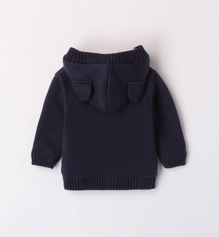 iDO cardigan with hood for boys from 1 to 24 months NAVY-3885