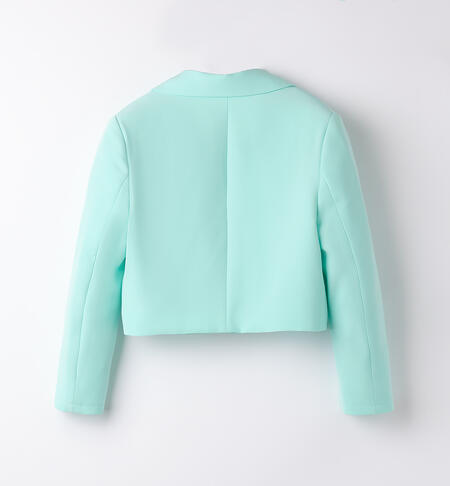 Giacca cropped bambina VERDE CHIARO-4634