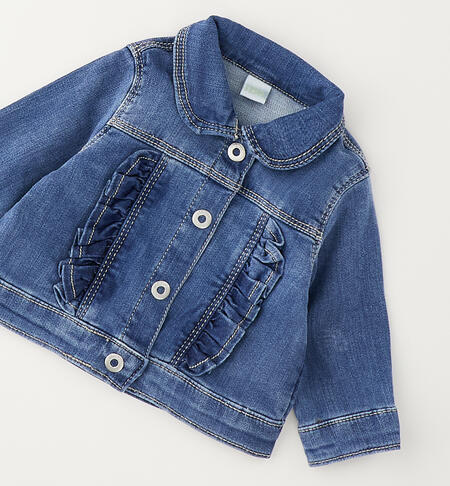 Giacca di jeans neonata STONE WASHED CHIARO-7400
