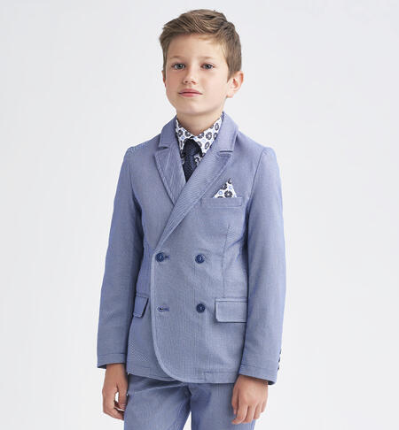 Boys' double-breasted jacket BLUE