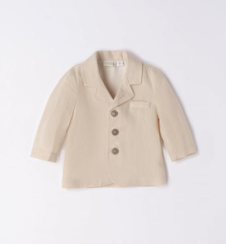 Giacca elegante neonato in lino da 1 a 24 mesi iDO BEIGE-0451