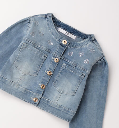Giacca per bambina iDO BLU CHIARO LAVATO-7310