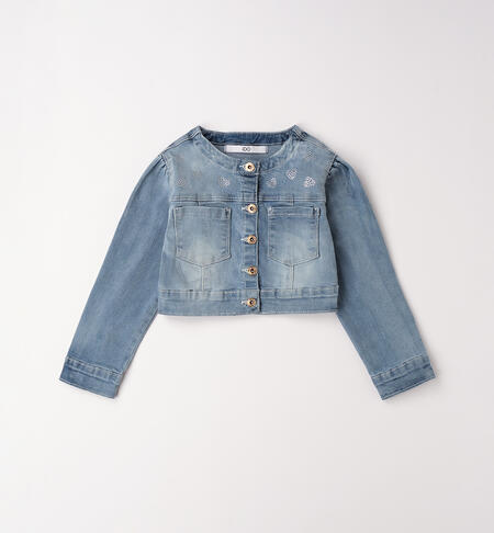 iDO jacket for girls BLU CHIARO LAVATO-7310