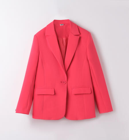 Elegant jacket for girls with button RED