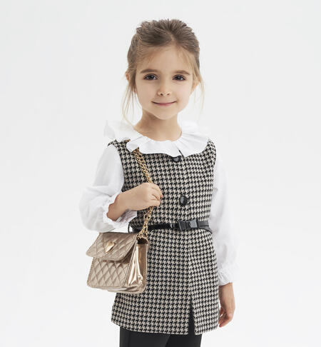 Girls' elegant waistcoat BEIGE