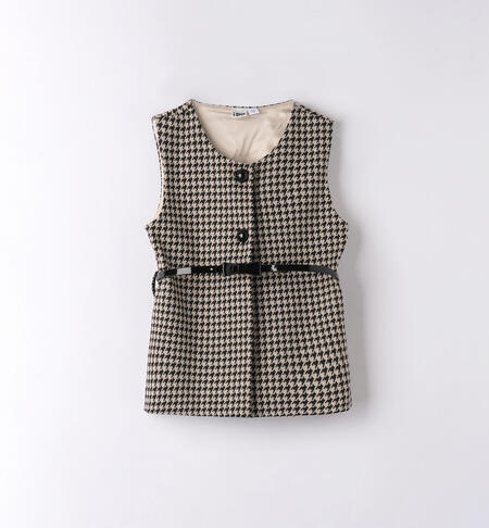iDO elegant waistcoat for girls from 9 months to 8 years BEIGE-0916