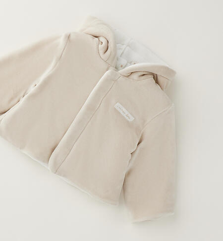 Reversible jacket for newborns ECRU'-0164