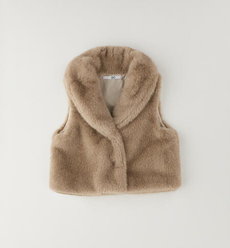 Elegant girl's vest BEIGE