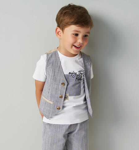 Gilet bambino cerimonia BLU