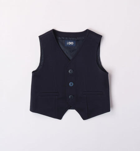 iDO elegant blue waistcoat for boys aged 9 months to 8 years NAVY-3885