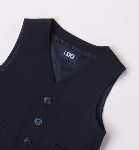 iDO elegant blue waistcoat for boys aged 9 months to 8 years NAVY-3885