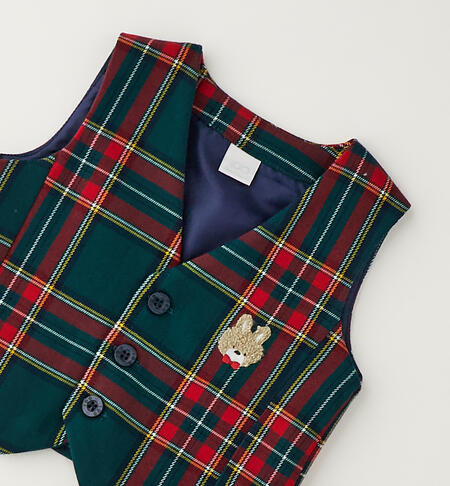 Elegant children's vest GREEN-4743