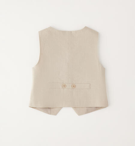Gilet da cerimonia bambino BEIGE-0436