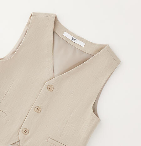 Gilet da cerimonia bambino BEIGE-0436