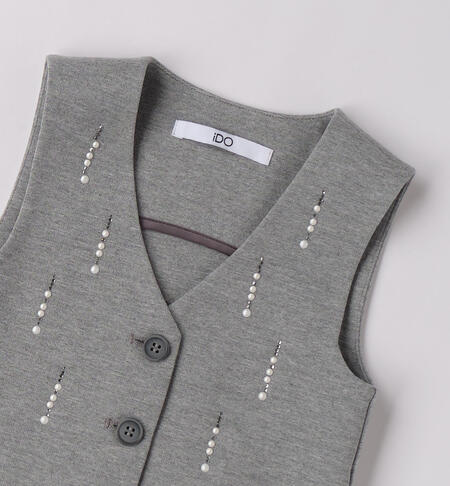 Gilet da ragazza GRIGIO MELANGE-8970