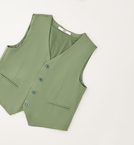 Gilet da ragazzo elegante VERDE SALVIA-4921