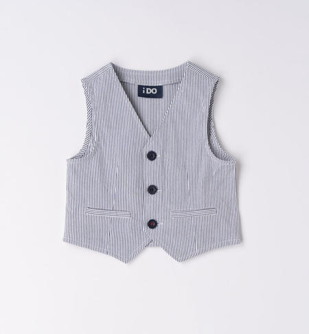 Gilet elegante bambino microriga da 9 mesi a 8 anni iDO NAVY-3854