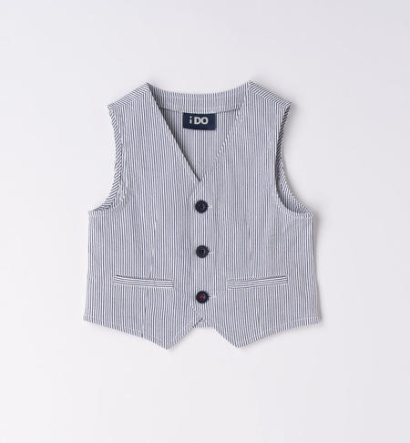 Elegant iDO finely striped waistcoat for boys from 9 months to 8 years NAVY-3854