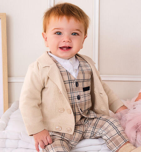 Gilet elegante neonato BEIGE