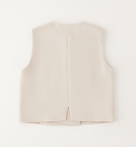 Gilet elegante ragazza BEIGE-0434