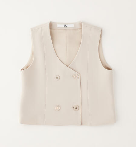 Gilet elegante ragazza BEIGE-0434