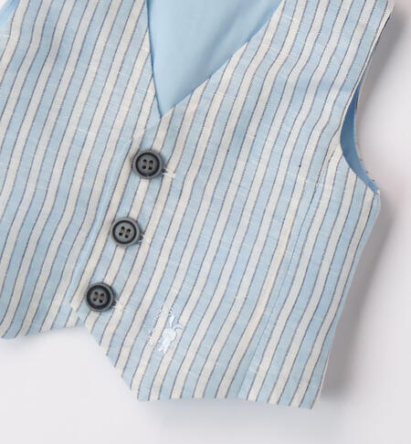 Striped baby boys' waistcoat AZZURRO-3872