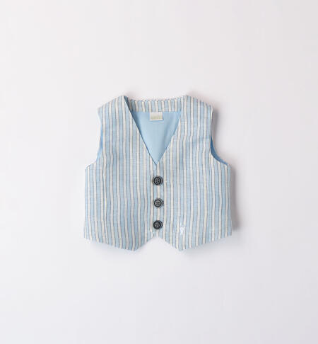 Striped baby boys' waistcoat AZZURRO-3872