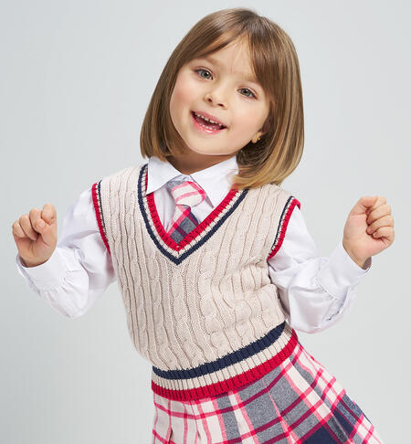 Gilet per bambina PANNA