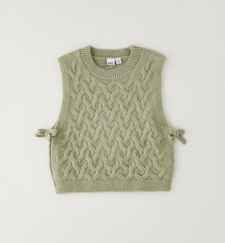 Gilet per bambina POWDER GREEN -5552