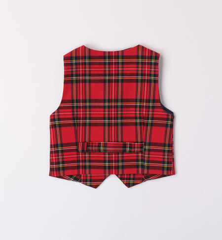 iDO red waistcoat for boys aged 9 months to 8 years ROSSO-2253