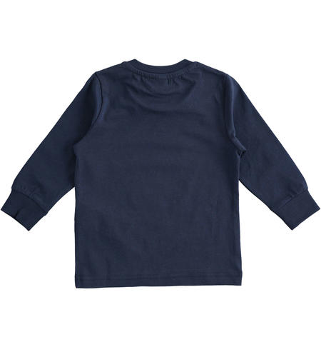 100% cotton sport print crewneck for boy 6 months to 7 years iDO NAVY-3854
