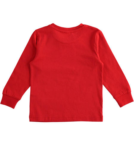 100% cotton sport print crewneck for boy 6 months to 7 years iDO ROSSO-2256