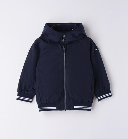 Giubbotto antivento bambino con cappuccio BLU